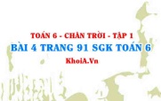 Bài 4 trang 91 SGK Toán 6 Tập 1 Chân trời sáng tạo